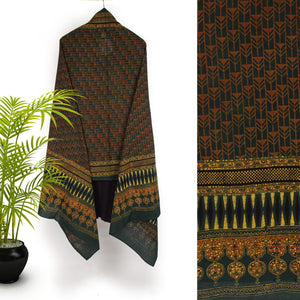 Ajrakh Hand Block Printed Cotton Dupatta