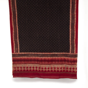 Ajrakh Hand Block Printed Cotton Dupatta