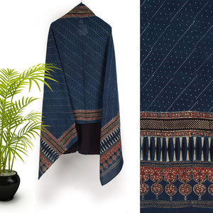Ajrakh Hand Block Printed Cotton Dupatta