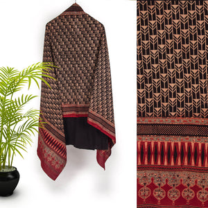 Ajrakh Hand Block Printed Cotton Dupatta