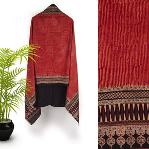 Ajrakh Hand Block Printed Cotton Dupatta