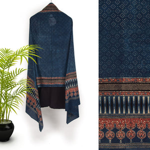 Ajrakh Hand Block Printed Cotton Dupatta