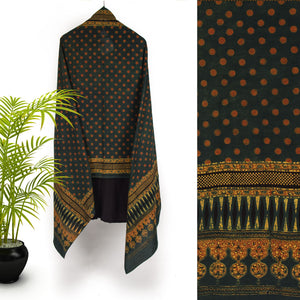 Ajrakh Hand Block Printed Cotton Dupatta