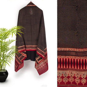 Ajrakh Hand Block Printed Cotton Dupatta