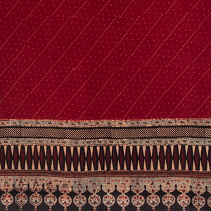 Ajrakh Hand Block Printed Cotton Dupatta