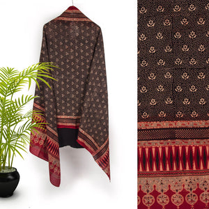 Ajrakh Hand Block Printed Cotton Dupatta