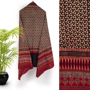 Ajrakh Hand Block Printed Cotton Dupatta