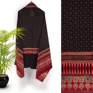 Ajrakh Hand Block Printed Cotton Dupatta