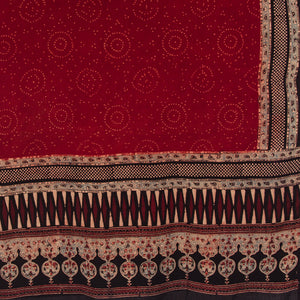Ajrakh Hand Block Printed Cotton Dupatta