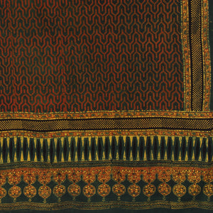 Ajrakh Hand Block Printed Cotton Dupatta