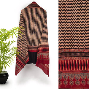 Ajrakh Hand Block Printed Cotton Dupatta