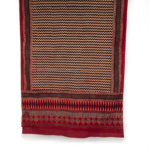 Ajrakh Hand Block Printed Cotton Dupatta