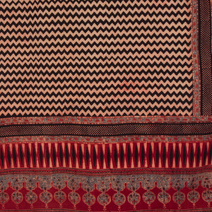 Ajrakh Hand Block Printed Cotton Dupatta