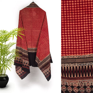 Ajrakh Hand Block Printed Cotton Dupatta