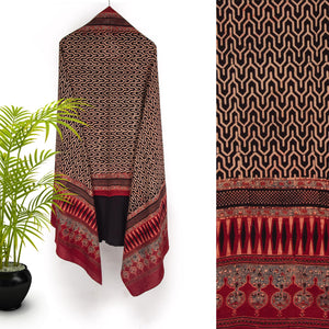 Ajrakh Hand Block Printed Cotton Dupatta