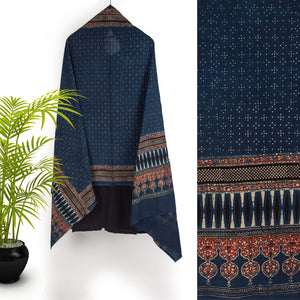 Ajrakh Hand Block Printed Cotton Dupatta