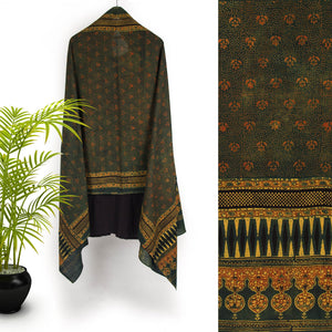 Ajrakh Hand Block Printed Cotton Dupatta