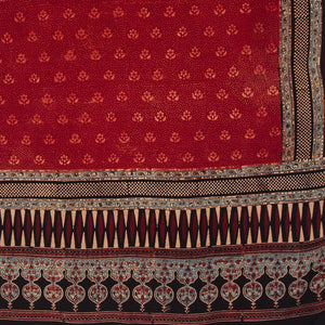 Ajrakh Hand Block Printed Cotton Dupatta