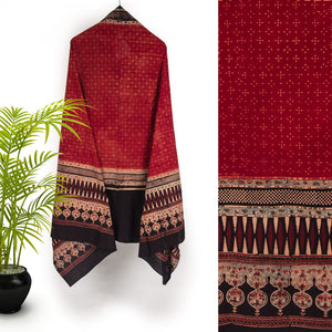 Ajrakh Hand Block Printed Cotton Dupatta