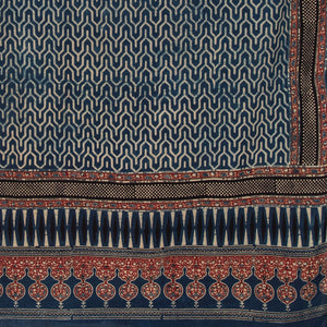 Ajrakh Hand Block Printed Cotton Dupatta