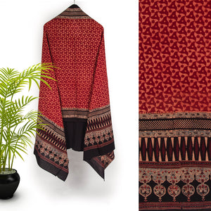 Ajrakh Hand Block Printed Cotton Dupatta