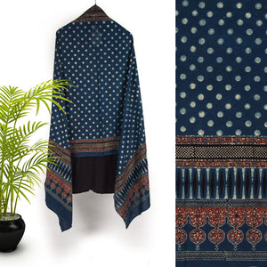 Ajrakh Hand Block Printed Cotton Dupatta