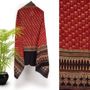 Ajrakh Hand Block Printed Cotton Dupatta