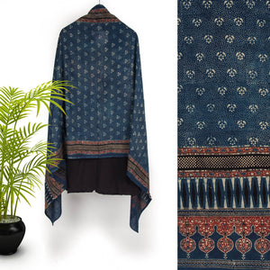 Ajrakh Hand Block Printed Cotton Dupatta