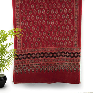 Ajrakh Hand Block Printed Cotton Dupatta