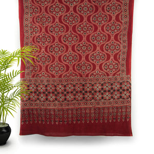 Ajrakh Hand Block Printed Cotton Dupatta