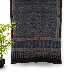 Ajrakh Hand Block Printed Cotton Dupatta