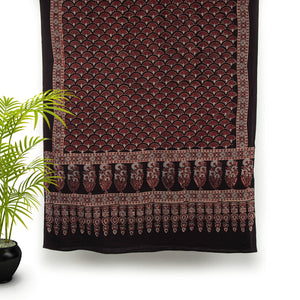 Ajrakh Hand Block Printed Cotton Dupatta