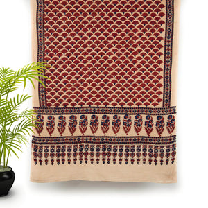 Ajrakh Hand Block Printed Cotton Dupatta