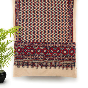Ajrakh Hand Block Printed Cotton Dupatta