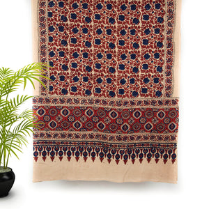Ajrakh Hand Block Printed Cotton Dupatta