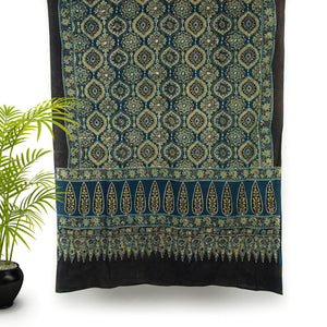 Ajrakh Hand Block Printed Cotton Dupatta