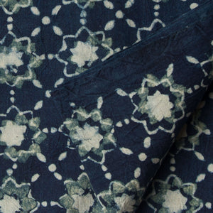 Precut 0.75 meters -Ajrakh Hand Block Printed Cotton Fabric