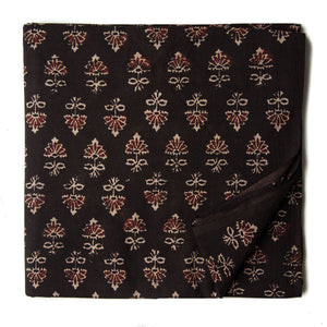 Ajrakh Hand Block Natural Dyed Cotton Fabric