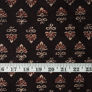 Precut 0.75 meters -Ajrakh Hand Block Printed Cotton Fabric