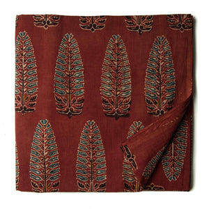Ajrakh Hand Block Natural Dyed Cotton Fabric