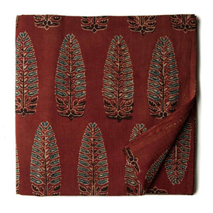Ajrakh Hand Block Natural Dyed Cotton Fabric