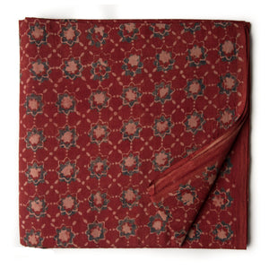 Ajrakh Hand Block Natural Dyed Cotton Fabric
