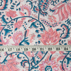 Sanganeri Hand Block Printed Cotton Fabric