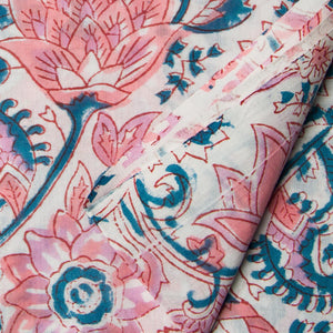 Sanganeri Hand Block Printed Cotton Fabric