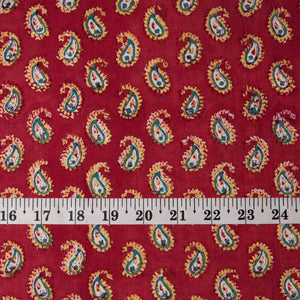 Precut 0.25 meters -Sanganeri Hand Block Printed Cotton Fabric