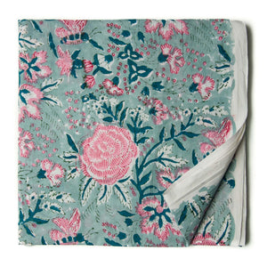 Precut 1meter - Sanganeri Hand Block Printed Cotton Fabric