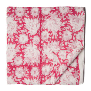 Precut 1 meter -Handblock Printed Fine Mul Cotton Fabric