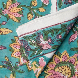 Precut 0.75meter - Sanganeri Hand Block Printed Cotton Fabric