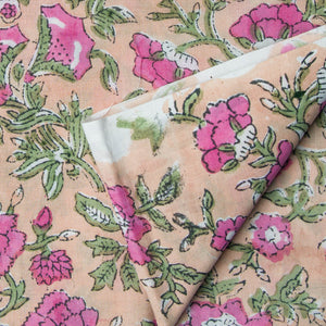 Precut 0.75meter - Sanganeri Hand Block Printed Cotton Fabric