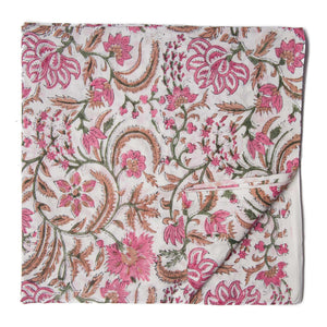 Precut 1 meters -Sanganeri Hand Block Printed Cotton Fabric